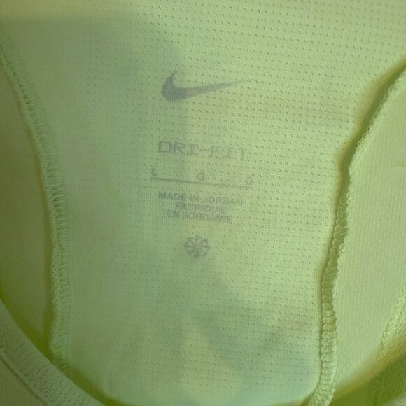Nike Dri-Fit Neon Yellow Crop Racerback Tank Top Womens L - Picture 6 of 8